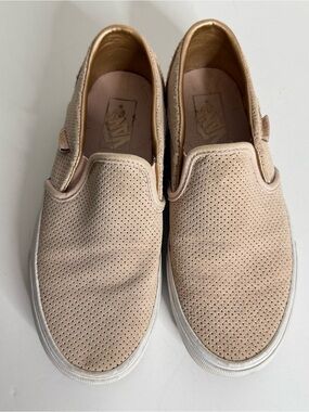 Vans Pink Slip-On Suede Sneakers